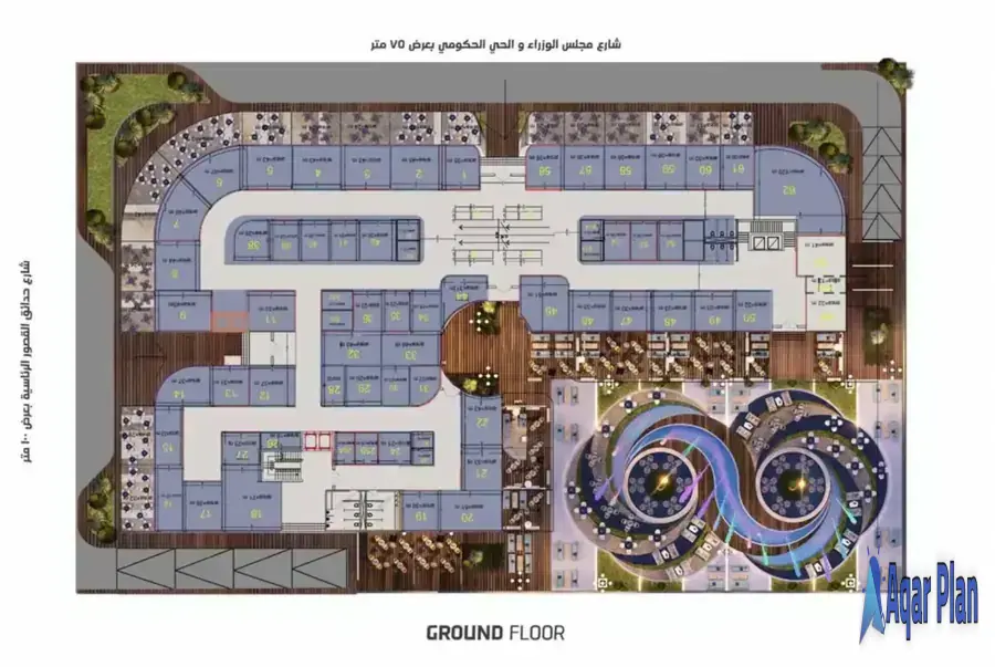 مخطط جراند سكوير مول شركة بيراميدز العاصمة الإدارية - grand square mall new capital